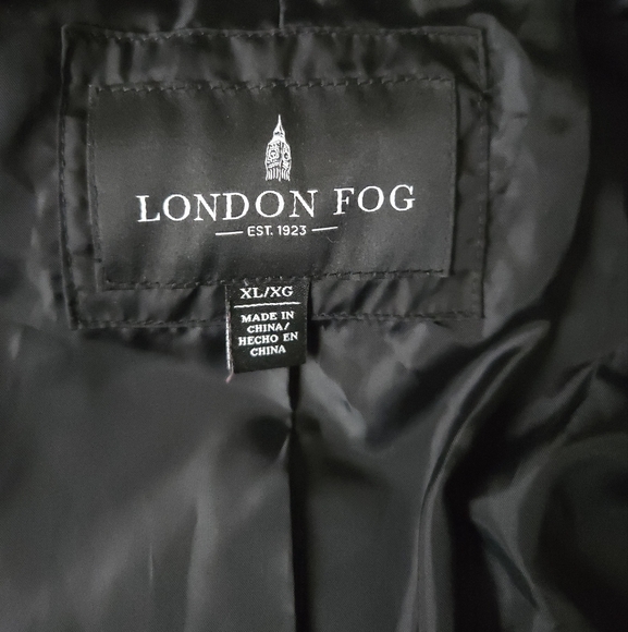 London Fog Puffer Coat with Faux Fur Trim - Picture 10 of 14